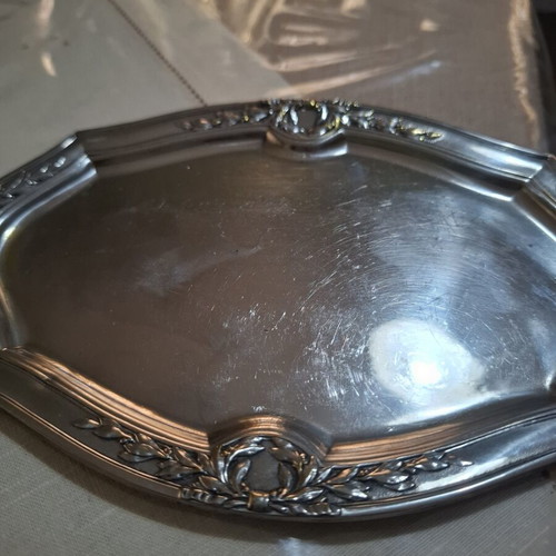 Silver-plated vintage tray like new, 18.5x12.5cm