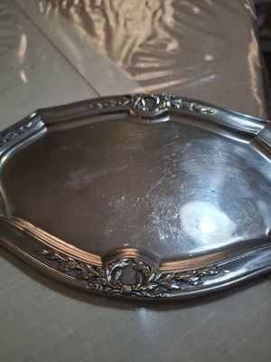 Silver-plated vintage tray like new, 18.5x12.5cm