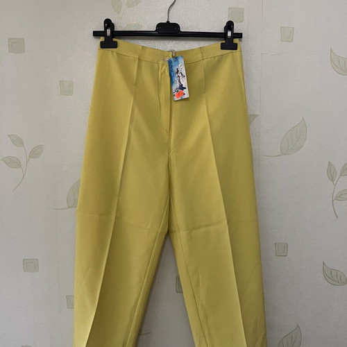 A-Style Yellow Women's Summer Pants 3/4 Length New