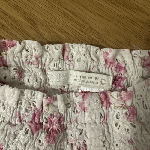 Zara floral top and pants set with ruffles, pink