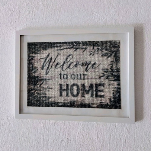 Handmade wall frame painting with diamonds custom order