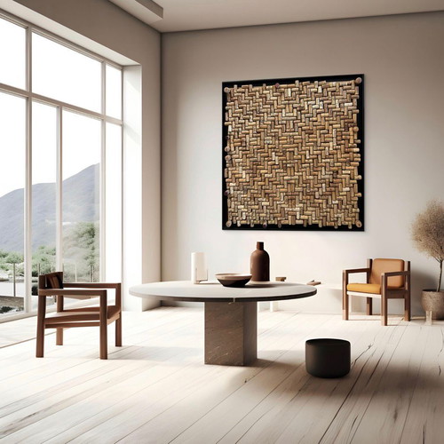 Wine Cork Notice Board new, 80x80 cm