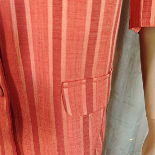 Vintage blazer XXL coral-salmon striped