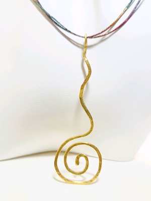 Spiral Pendant Handmade Brass New