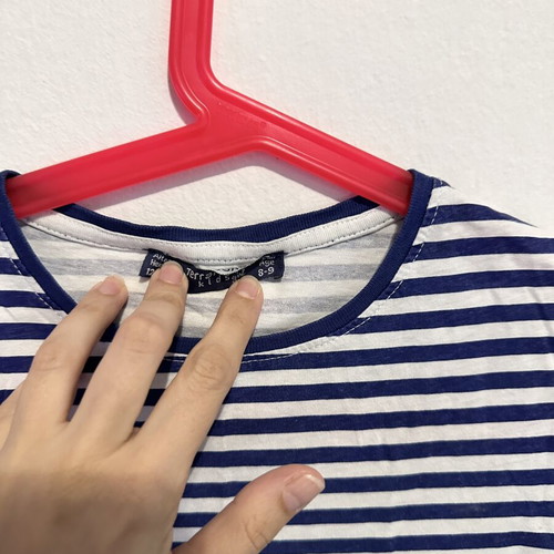 Terranova Kids striped t-shirt with lace, girls 8-9 years
