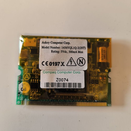 Compaq Askey 56K Dial-Up Modem Mini PCI Card like new
