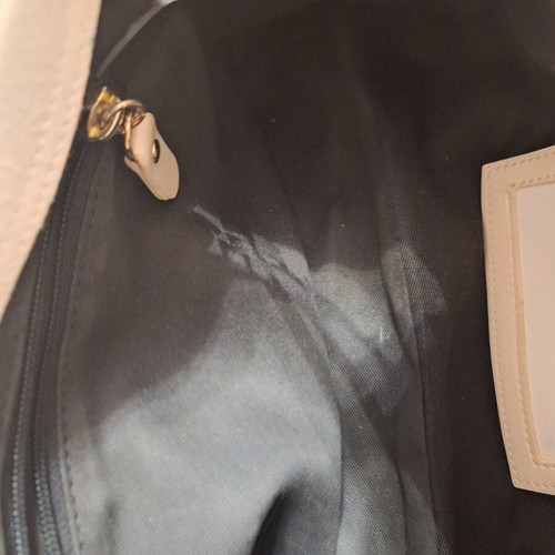 FRNC shoulder bag like new, ecru satin waterproof material
