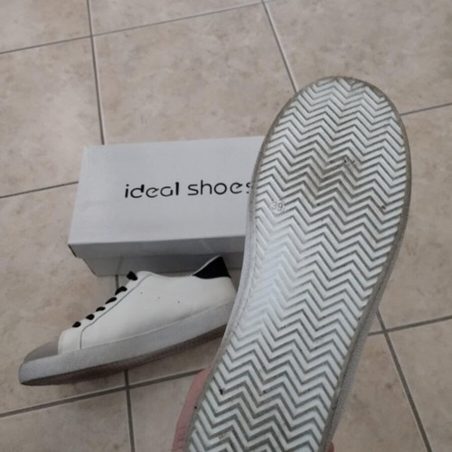 Γυναικεία αθλητικά παπούτσια Ideal Shoes No 39 σαν καινούργια, λευκά και γκρι