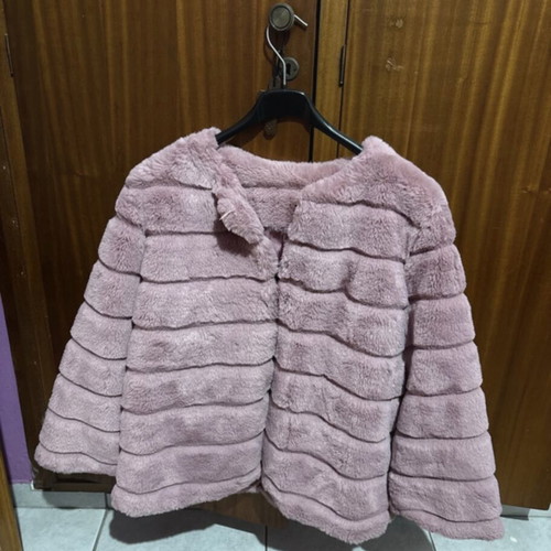 Fur coat like new, pink, size S