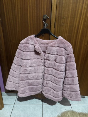 Fur coat like new, pink, size S