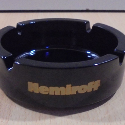 Nemiroff Vodka promotional glass ashtray like new