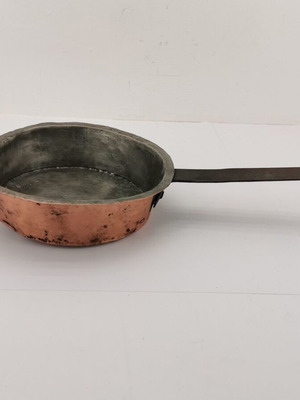 Copper frying pan used, 1920 era