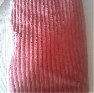 Κουβέρτα ροζ, φλιζ 130×160