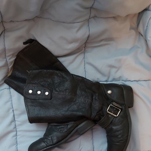 Pepe Jeans women's boots used, leather and denim