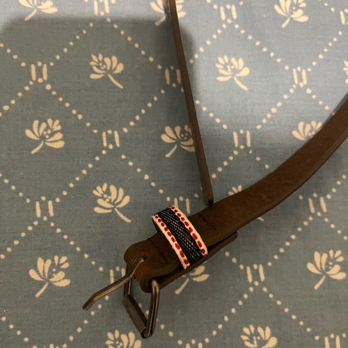 Belts like new, set of 3, multicolored with iron buckle