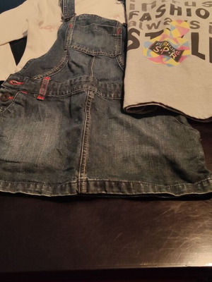 Children's salopette and 2 shirts like new set