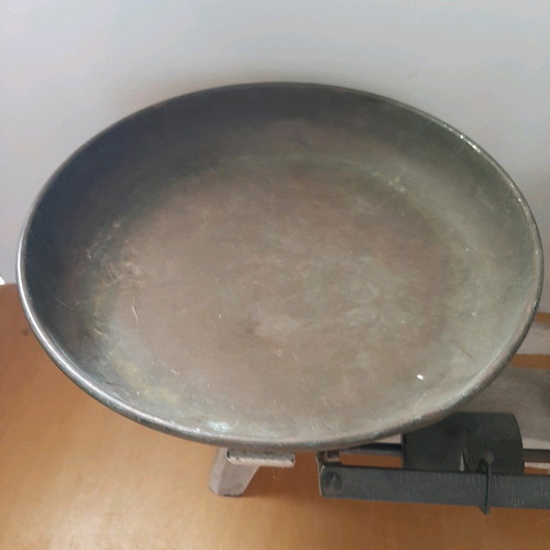 Antique scale with bronze pans used