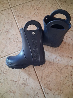 Crocs handle rain boots for kids, navy blue, size 29