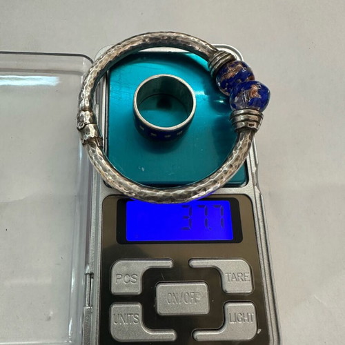 Silver Bracelet and Ring Set like new