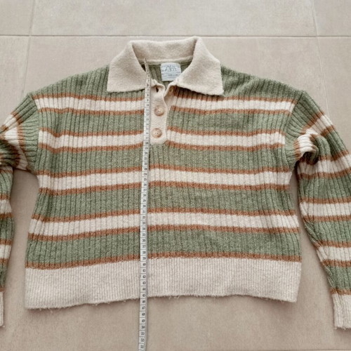 Zara Kids Ribbed Knit Striped Sweater used, size 9–10 years