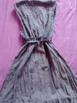 Linen dress Bershka like new, size 38, blue