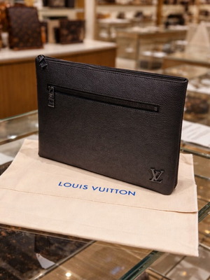 Louis Vuitton Takeoff Pouch from Aerogram collection, new, black