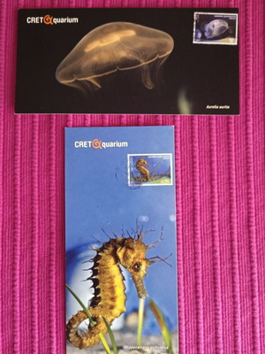 Συλλεκτικές κάρτ ποστάλ CRETaquarium μεταχειρισμένες, σετ 2 τεμαχίων
