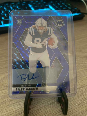 2025 Panini Mosaic Blue Tyler Warren Auto /99 κάρτα ποδοσφαίρου