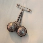 Silver pin old used, traditional, solid silver