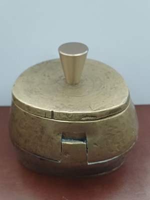 Metal box used, bronze press paperweight