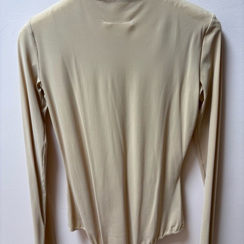 MM6 Stretch long sleeve bodysuit like new, beige, size M