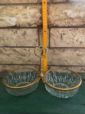 Vintage glass serving platter like new