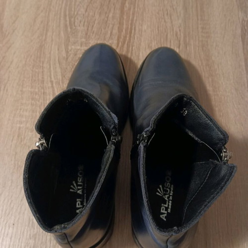 Women's ankle boots size 38 like new, dark blue leather