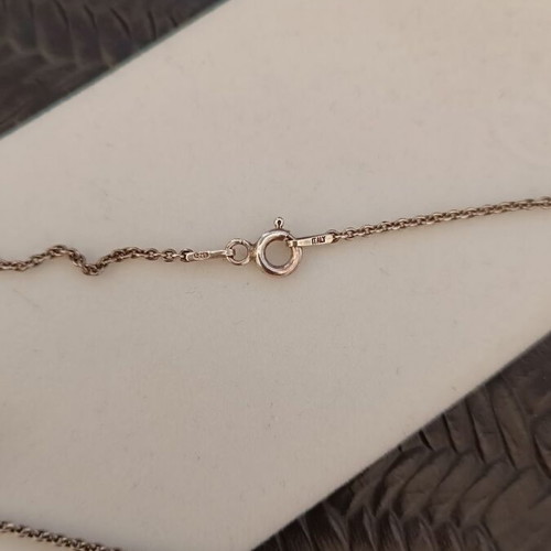 Silver heart necklace 925 from Italy with zircon new