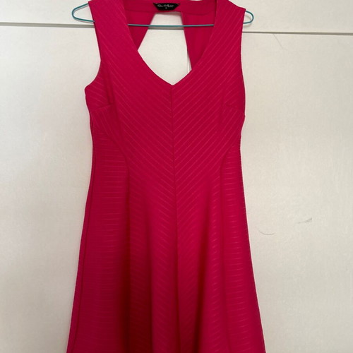 Miss Selfridge L fuchsia dress.
