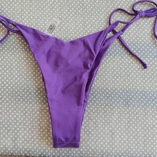 Decoro bikini bottom new, purple, large adjustable ties
