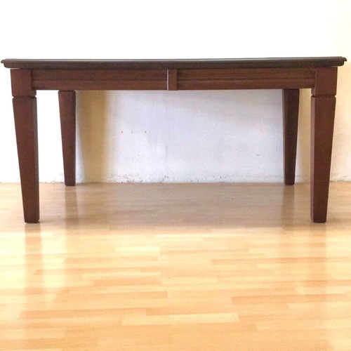 Handmade mahogany dining table, solid wood, 8 seats
