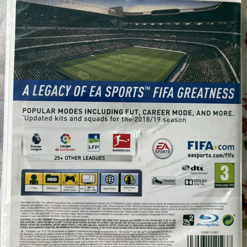 Fifa19 Legacy Edition for PS3 used
