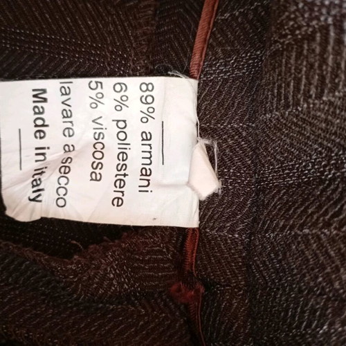 Women's suit like new, brown with beige stripes, size M