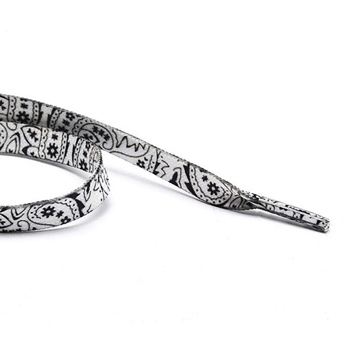 Bandana shoelaces White new, polyester, 120 cm