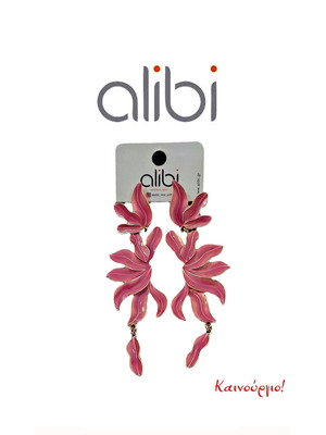 Alibi women's earrings new, pink and gold