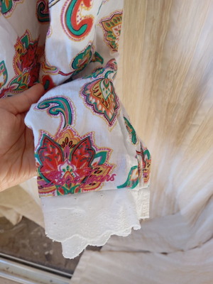 Pepe Jeans φλοράλ boho φόρεμα, άσπρο πολύχρωμο, μέγεθος M