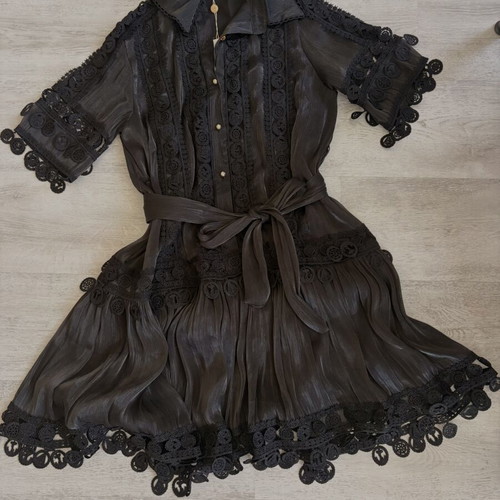 Black lace dress, one size