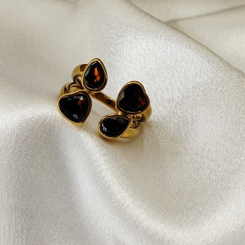 Steel ring one size in gold or silver color new