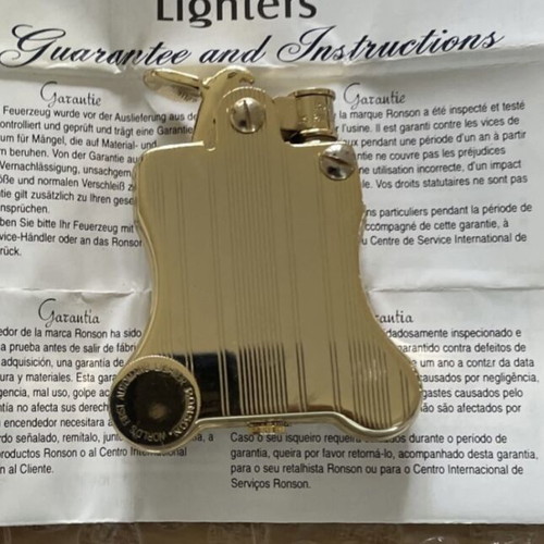 Ronson Banjo petrol lighter with original case
