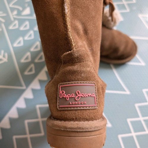 Pepe Jeans boots for girls used, white and beige, size 33
