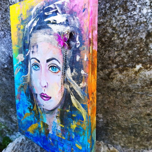 Painting acrylic 18x24cm new