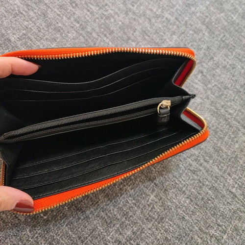 DKNY leather wallet like new, red orange