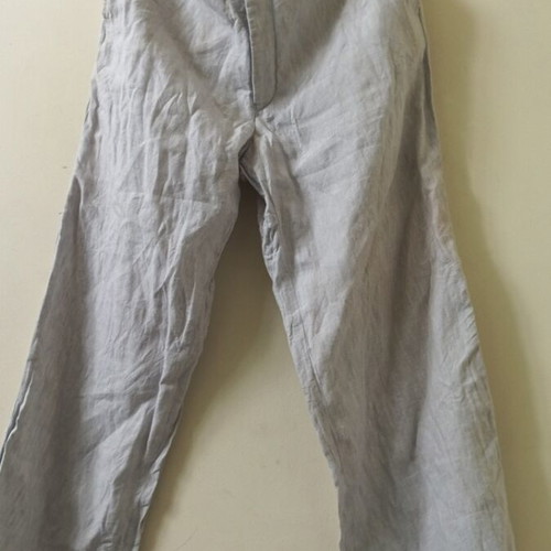 Tex men's linen pants light blue with thin white stripe like new