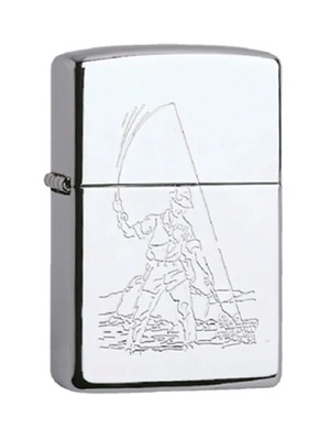 Αναπτήρας Zippo G174 Fisherman καινούργιο, ασημί χρώμα